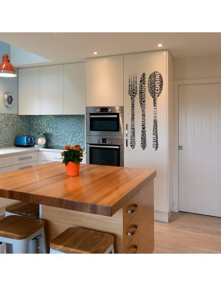 Sticker fourchette, couteau et cuillère