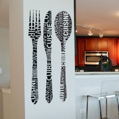 Sticker fourchette, couteau et cuillère