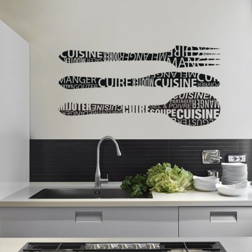 Sticker fourchette, couteau et cuillère