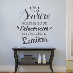 Sticker citation un sourire