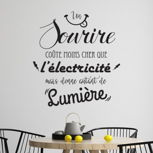 Sticker citation un sourire