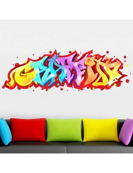Sticker mural graffiti