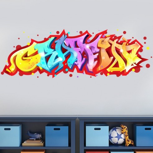 Sticker mural graffiti
