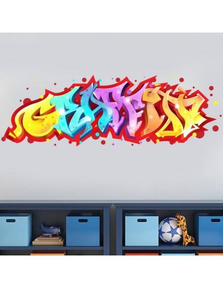 Sticker mural graffiti