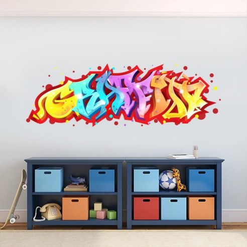 Sticker mural graffiti