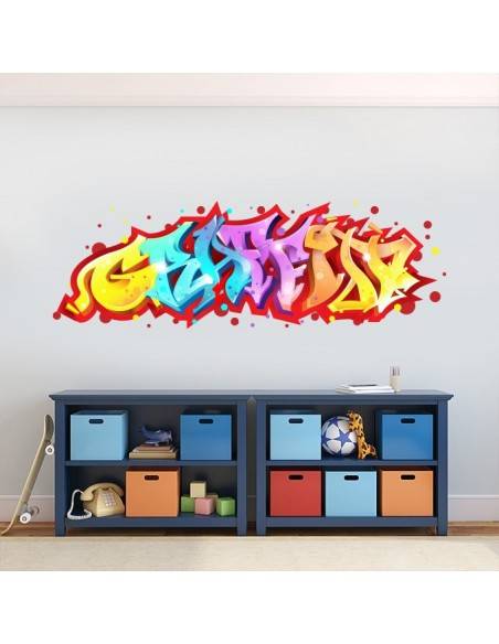 Sticker mural graffiti