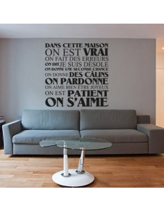 Stickers décoration citation dans cette maison