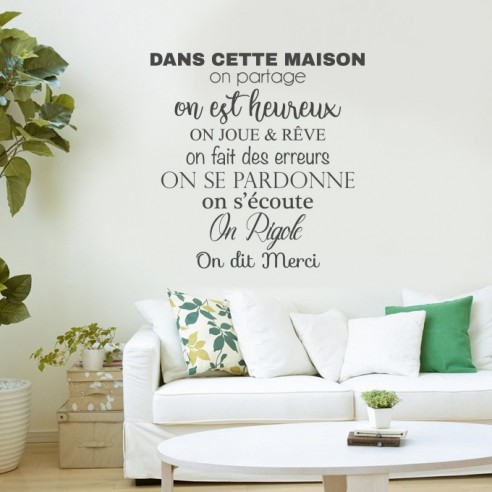 Sticker dans cette maison