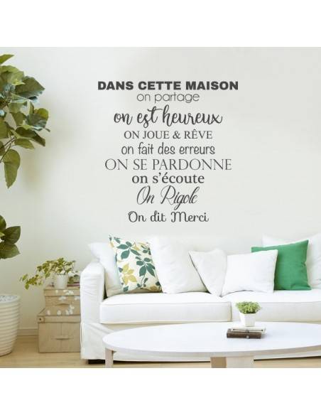 Sticker dans cette maison