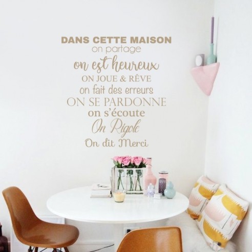 Sticker dans cette maison
