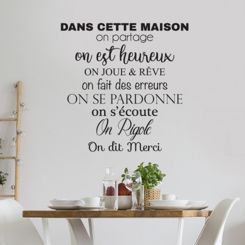 Sticker dans cette maison