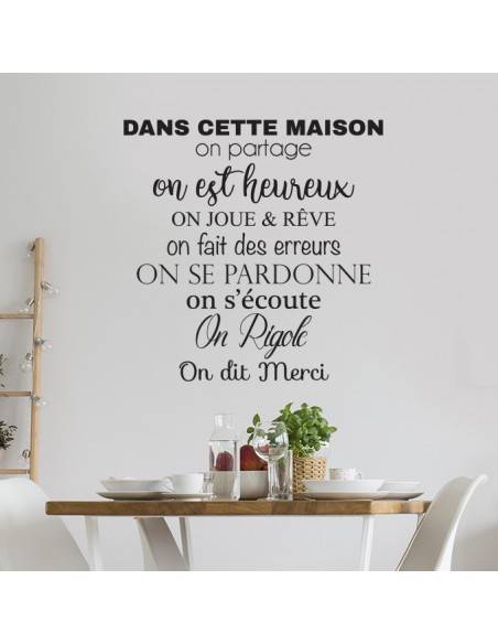 Sticker dans cette maison