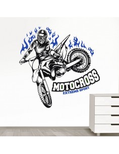 Sticker extreme sport motocross