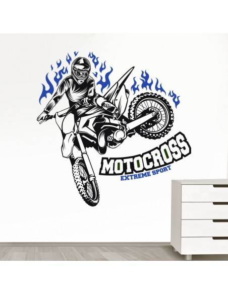 Autiocollant mural Moto cross