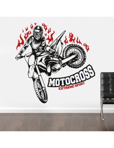 Sticker extreme sport motocross