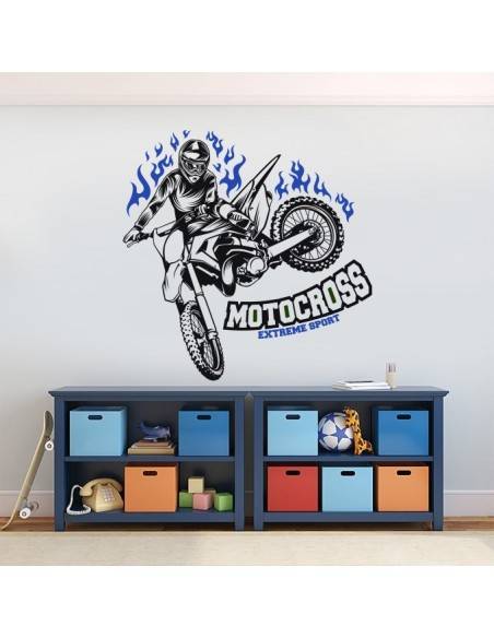 Sticker extreme sport motocross
