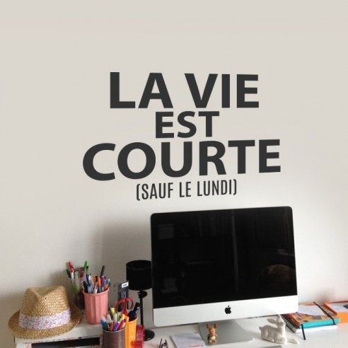 la vie est courte sauf le lundi
