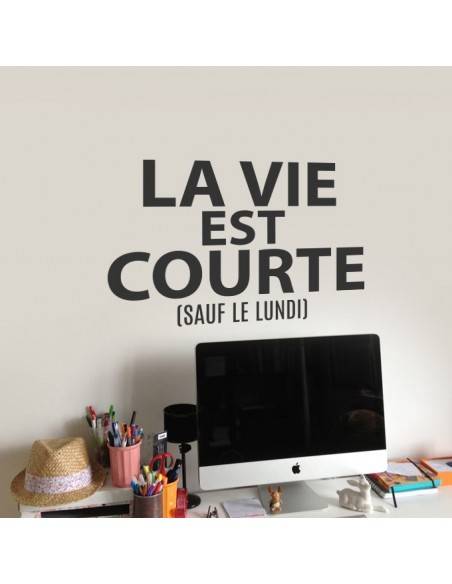 la vie est courte sauf le lundi