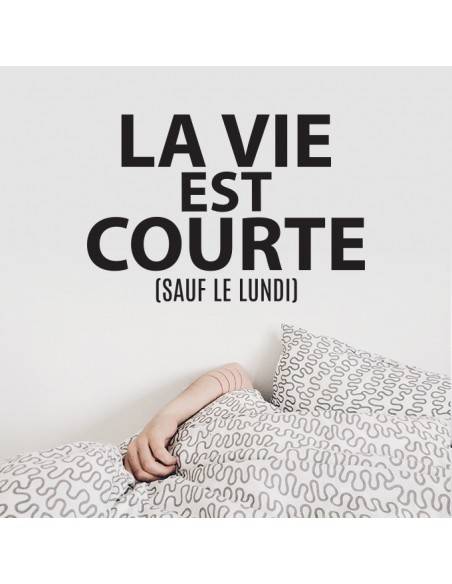 Sticker la vie est courte sauf le lundi