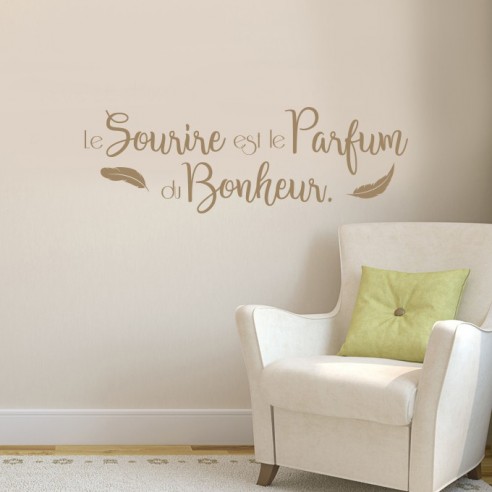 Sticker le sourire est le parfum du bonheur