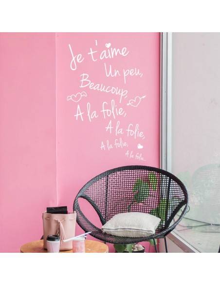 Sticker texte je t'aime