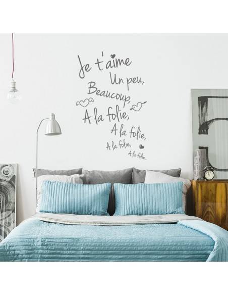 Stickers je t'aime un peu beaucoup à la folie