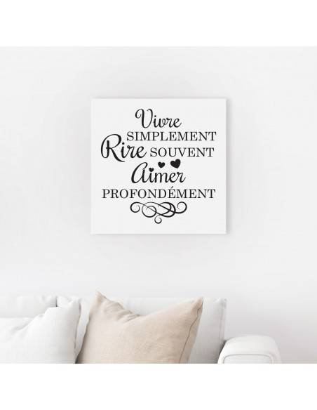 Tableau citation vivre simplement rire souvent