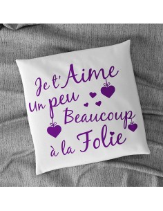 Flock textile je t'aime un peu beaucoup 2