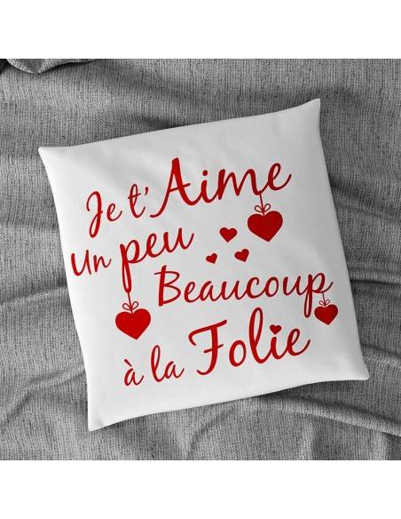 Flock textile je t'aime un peu beaucoup