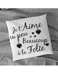 Flock textile je t'aime un peu beaucoup