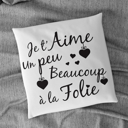 Flock textile je t'aime un peu beaucoup