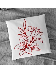 Flock textile orchidée