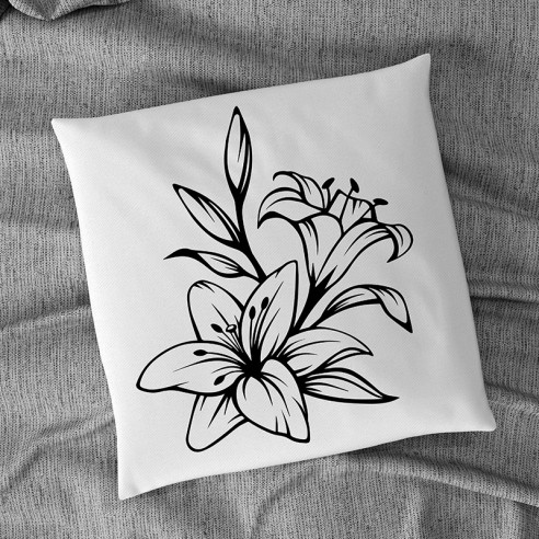 Flock textile orchidée