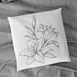 Flock textile orchidée