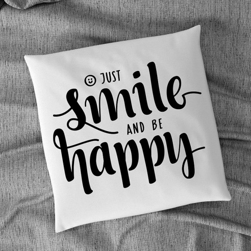 Flock textile smile happy