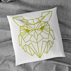 Flock textile hibou géométrique