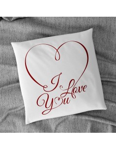 Flock textile i love you 2