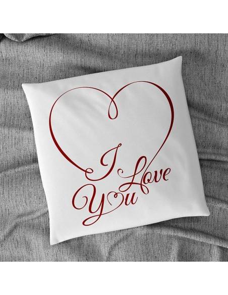 Flock textile i love you