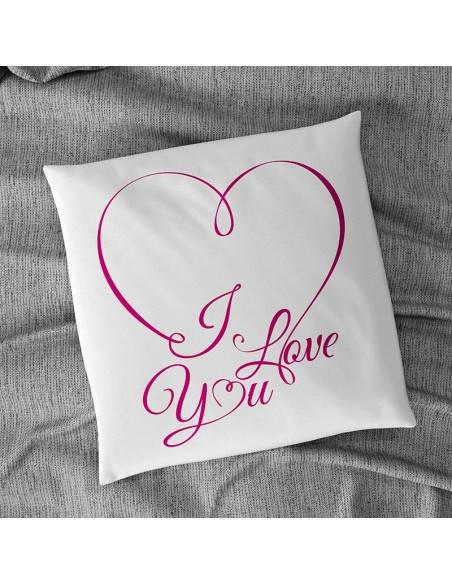 Flock textile i love you