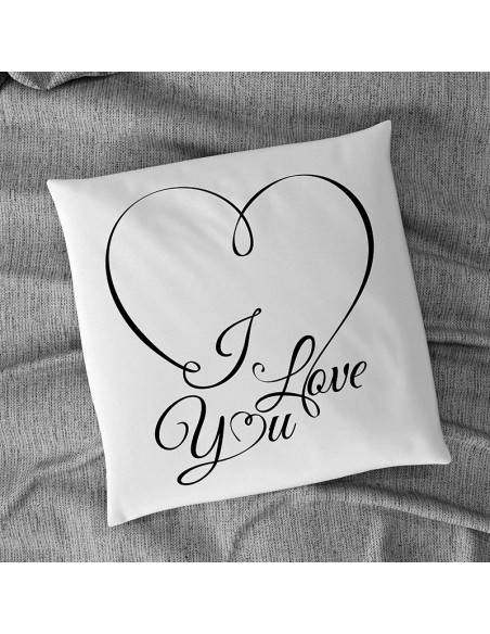 Flock textile i love you