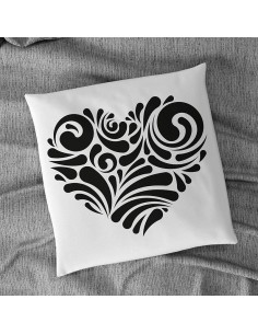 Flock textile coeur design 2