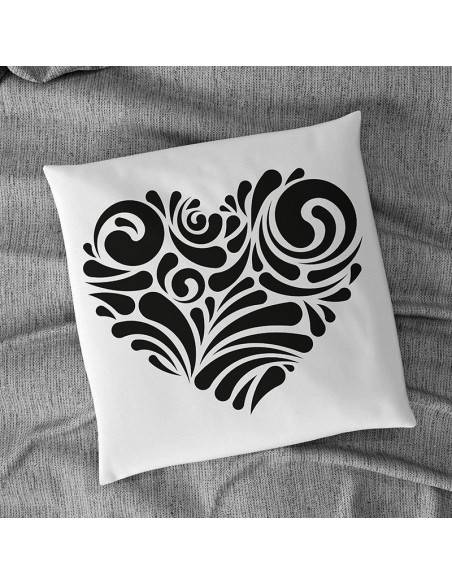 Flock textile coeur design