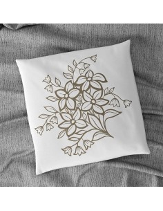 Flock textile décoration florale 2