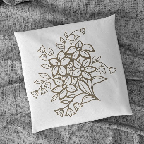 Flock textile décoration florale