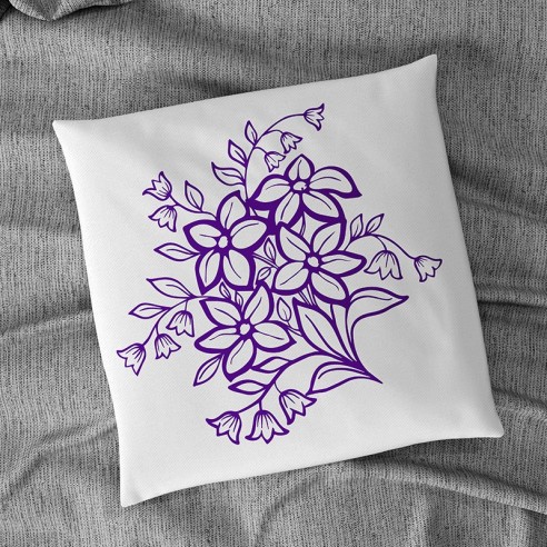 Flock textile décoration florale