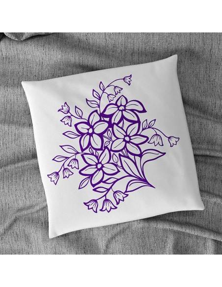 Flock textile décoration florale