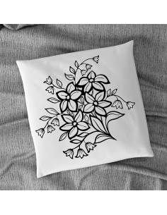 Flock textile décoration florale