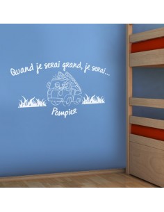 Stickers quand je serai grand je serai pompier