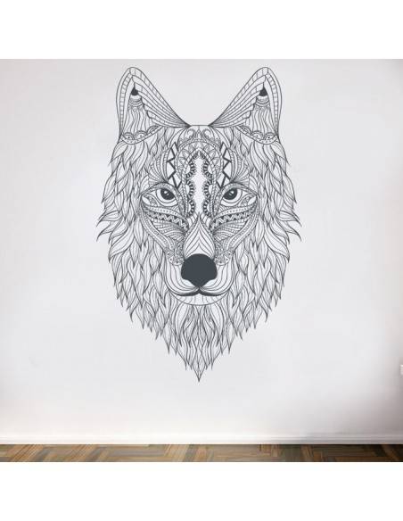 Stickers tête de loup