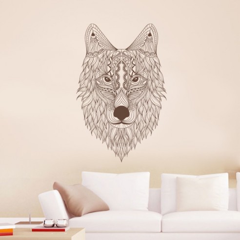 Stickers tête de loup